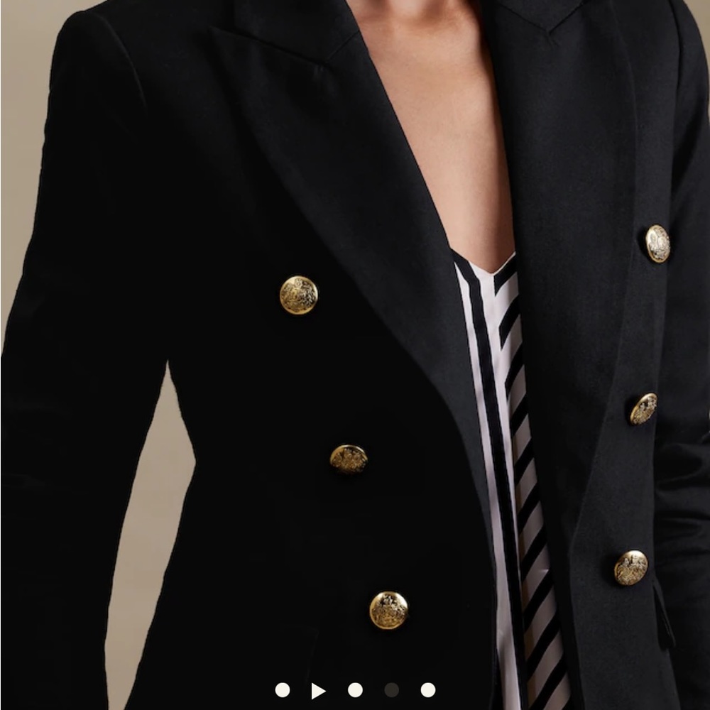 Black blazer with gold buttons, never been worn.